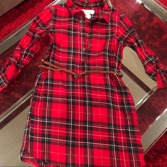 Long Sleeve Plaid Dress - Picture 1 of 4